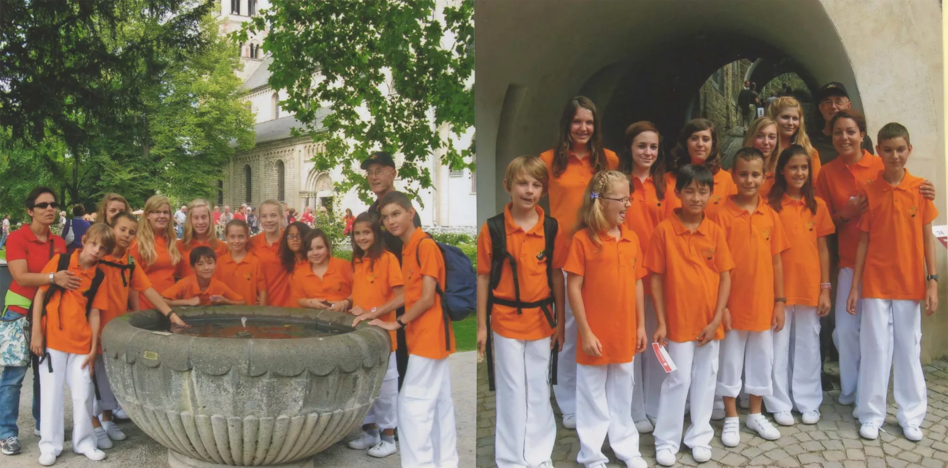 Gruppenfotos der Südpfalz Lerchen bei der Chorreise nach Koblenz